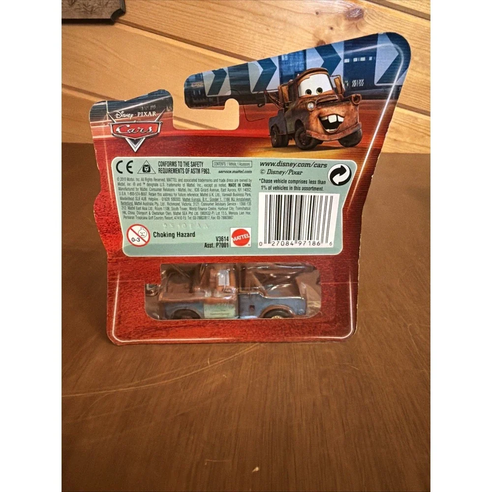 2010 Disney Pixar Cars Chase Mater #166 with Glow-In-The-Dark Lamp New ON CARD